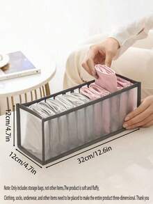 1/3 Piecesmesh Partition Storage Box, Washable And Foldable Drawer Wardrobe Storage Box, Portable Home Organizer, Underwear Storage Organizer, Treatment Certificate, Home Storage, Suitable For Storing Underwear, Clothing, Socks And Accessories - Multicolor - View 21