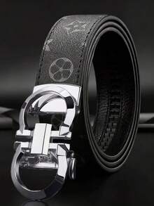 新款男士真皮腰带，商务自动扣，时尚休闲百搭高端腰带 - 彩色 - 查看 3