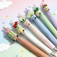 Bộ 6 bút bi rút hình cây cỏ sáng tạo, ngòi 0.5mm, khô nhanh, kiểu dáng tối giản, trung tính, viết trơn tru; thích hợp cho việc viết nhật ký và vẽ; lựa chọn tốt nhất cho việc viết và sử dụng văn phòng; phần thưởng trong lớp học, quà tặng ngày lễ, đồ dùng học tập/văn phòng. - Bút ép hoa sáng tạo - Xem 5