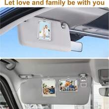 Transparent Acrylic Car Photo Frame Set (2 Pcs), Car Rearview Mirror Hanging Decor, Personalized Picture Frame For Car, Perfect Gift For Loved Ones - Acrylic Car Photo Frame - View 8