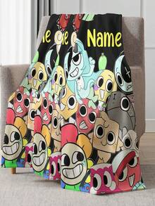 Dandy'S World Girls | Girl Who Loves Dandy'S World Custom Blanket -  Personalized Name/Text, Funny Birthday Gifts,All-Season Cozy,Perfect For Living Room, Office, Sofa Decor & Travel - Durable Polyester, Ideal Gift For Home & Outdoor Use, Blanket For Couch - 多色4 - 查看 3