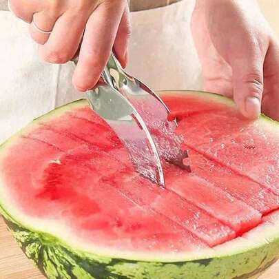 1 Set Stainless Steel Watermelon Slicer, Watermelon Ball Maker, Watermelon Scoop With Seed Remover, Multi-Function Fruit Cutter Kitchen Tool