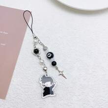 Jujutsu Kaisen 1件装 裕二、五条悟、宿傩、夏油、七海、惠 动漫人物钥匙扣、钥匙圈、卡通饰品、手机挂饰、汽车钥匙链、背包挂饰、包包挂饰、万圣节礼物、汽车配件创意钥匙扣 - 黑色十字心形串珠项链 - 挂件链 - 相机卡夹吊坠 - 挂件 - 手机链 - 礼物 - 彩色 - 查看 7