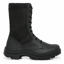 Men's Tactical Military Boot With Reinforced Leather, Waterproof, With Adjustable Zipper - Cheap - Black and White - View 8