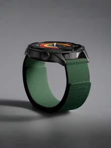 18mm/20mm/22mm 超薄硅胶磁吸表带 - 兼容华为 Galaxy Watch 7/6/5/4 40mm/44mm、Galaxy Watch 5 Pro、Galaxy Active 2、Watch 6/4、GT6/GT5/GT4/GT3/GT2 Pro - 舒适的中性设计 - 綠色 - 查看 5