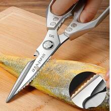 1 chiếc kéo nhà bếp bằng thép không gỉ, kéo cắt gia cầm, kéo cắt thịt đa năng dùng trong gia đình, nhà hàng, cửa hàng thịt, đồ dùng nhà bếp. - A - Xem 11