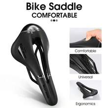 WEST BIKING Bike Saddle MTB Road Bicycle Seat Hollow Breathable Soft Cushion Bike Accessories PU Waterproof Cycling Saddle - Multicolor - View 4