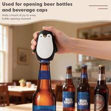 1个可爱企鹅磁性开瓶器 - 自动开瓶器，适用于大多数啤酒和汽水罐，家居酒吧露营礼物 - 查看 7