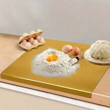 1pc New Heavy-Duty Gold Stainless Steel Cutting Board Double-Sided With Raised Edges For Kitchen Countertops Material Suitable For Home And Commercial Use Dishwasher With Non-Porous Surface Essential Kitchenware For Every Home - Gold - View 6