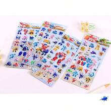 Super Wings Cartoon Bubble Stickers, 3D Sticker Decals, Children's Toys, Cute Gift For Boys - Multicolor - View 1