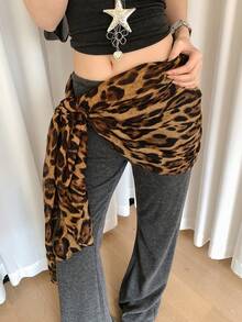 1 chiếc chân váy cạp chun kiểu retro gợi cảm chất liệu polyester in họa tiết da báo dành cho nữ - Beo - Xem 5