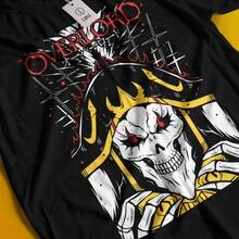 Overlord T-Shirt Ainz Ooal Gown Shirt Albedo Shalltear Bloodfallen Tshirt Anime - 黑色 - 查看 8