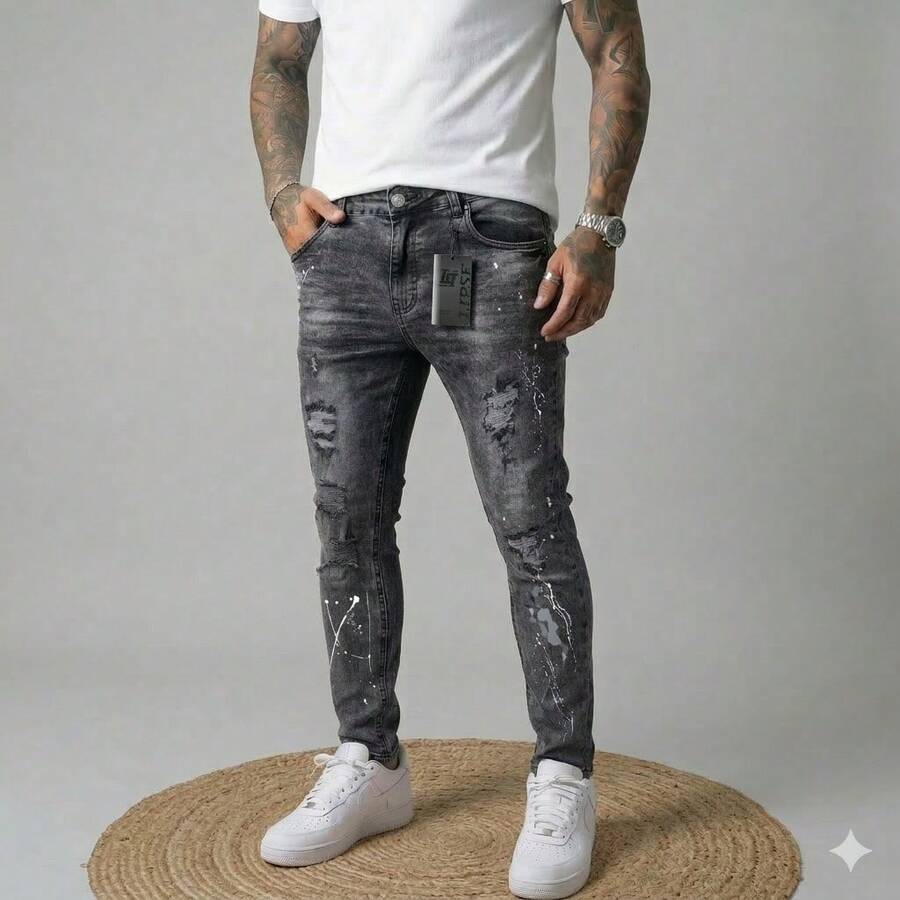 Men's Skinny Jeans / Street Style / Player - jugador/07 - Ver 1