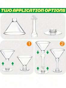 1/5/10/20pcs Elegant 5oz Plastic Martini Glasses - Suitable For Cocktails, Champagne And Desserts - Reusable, Perfect For Weddings, Valentine's Day And Other Parties - View 9