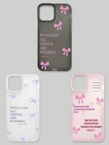 3件套宗教文字蝴蝶手机壳，多巴胺柔和蝴蝶和圣经经文元素，兼容 17 Pro Max/ 17/ 17 Pro/ 11/ 15/ 15 Pro Max/ 14/ 14 Pro/ 14 Pro Max/ 15 Plus/ 14 Plus/ 13 Pro Max/ 16 Pro/ 16 Plus/ Air/ 16 Pro Max - 彩色 - 查看 30