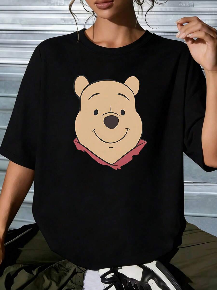 Disney Zootopia Judy Hopps & Nick Wilde Cute Graphic T-Shirt, Chibi Couple Oversized White TeeCrafted From Soft, Comfortable, And Durable Pure Cotton Fabric, This Round-Neck T-Shirt Is An Ideal Choice For The Spring And Summer Seasons. Suitable For A Wide Range Of Occasions-Including Daily Wear, Shopping, Parties, Travel, And Social Gatherings-It Also Makes For An Exquisite Gift. - màu đen - Xem 1