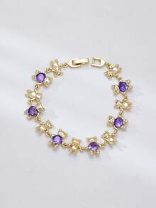 1 chiếc vòng tay hình gấu đính đá Cubic Zirconia kiểu Bohemian, thích hợp cho bé gái đeo hàng ngày, làm quà tặng kỷ niệm sinh nhật hoặc quà tặng mùa hè/lễ hội. - vòng tay gấu - Xem 14
