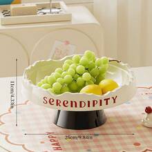 1Pc Multifunctional Plastic Fruit Plate With Draining Base, Reusable Fruit Tray Snack Storage,Suitable For Home Kitchen Living Room Party Wedding Decoration - Multicolor - View 13