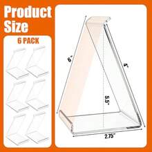 tutata - Soporte de exhibición de cómics acrílico transparente para colecciones graduadas paquete de 6 - Transparente - Ver 4