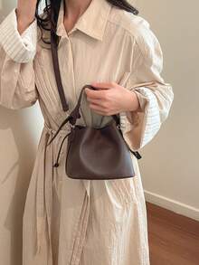 2026 New Stylish Minimalist Cloud Bucket Bag, Fashionable Versatile Handbag, Shoulder Bag For Women - Coffee - View 4
