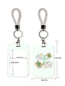 1 chiếc ví đựng thẻ hình rùa biển tươi tắn, có dây đeo chống thất lạc, thích hợp để đựng thẻ sinh viên, thẻ xe buýt, và sử dụng khi đi lại. - Nhiều màu - Xem 7