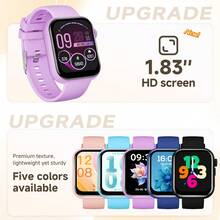 1.83 Inch HD Smart Watch, Unisex, Full Touch Screen, Fitness Tracker Compatible With IOS And Android, Bluetooth Sync, Call & Message Reminder, Social Notifications, Pedometer, Music Control, Alarm, Weather, Calculator, Perfect Daily Wear Gift - View 3