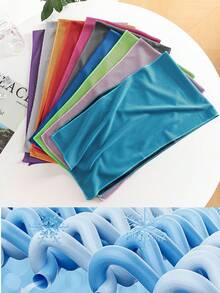 1 pieza Toalla deportiva transpirable y de secado rápido, material de microfibra súper suave y refrescante. Adecuada para correr, fitness, yoga, viajes y actividades al aire libre, se mantiene fresca todo el día. Diseño retro de lunares. - Multicolor - Ver 5