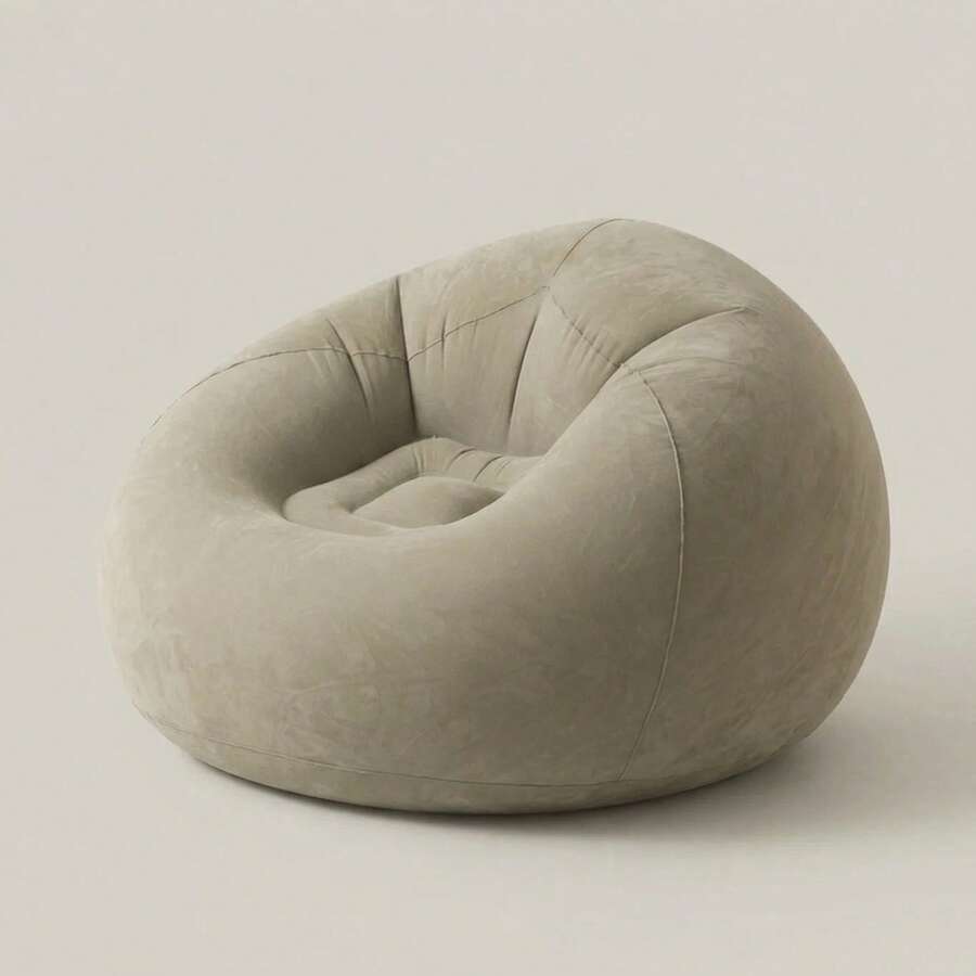 Large Slouchy Sofa Chair, Inflatable Bean Bag Sofa, Foldable Portable Lounger: Corduroy Fabric - Durable PVC Material - Foldable & Portable - No Assembly Required - Weight Capacity 220 Lbs - Size: 45"X45"X31", Soft & Comfortable Bean Bag Sofa, Suitable For Living Room, Bedroom, Reading Room, Balcony, Outdoor Camping, Easy To Store And Carry, Leisure & Entertainment, Dorm, Backrest Chair
