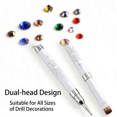 Cọ vẽ móng/dụng cụ chấm móng hai đầu, thích hợp cho việc tự làm móng nghệ thuật và làm móng kiểu Pháp tại salon.