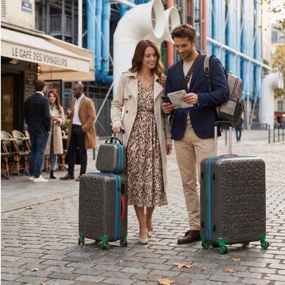 Solid Color Simple Suitcase 4-Piece Set - Travel Suitcase, Travel Suitcase, 4-Piece Suitcase, Single Suitcase, Travel Suitcase
