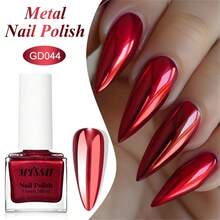 Mtssii 6PCS 7.5ml Mirror Effect Metallic Nail Polish Set Super Bright Metal Color Gold Silver Purple Blue Nail Polish - Quick-Dry, No Need Led UV Lamp Cured, Unscented, Purple, Red, And Beige Options For Women, Perfect Gift For Nail Lovers, Nail Supplies Vibrant Nail Polish Durable Nail - Multicolor - View 7