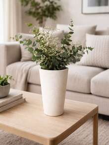 Round Column Plant Pot Grafiato In Resistant Polyethylene With UV Protection Does Not Fade - 沙 - 查看 6