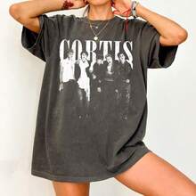 CORTIS Shirt, Retro Streetwear Kpop T-Shirt, Vintage Boy Band Tshirt, Kpop Concert Tee, James Juhoon - màu đen - Xem 1