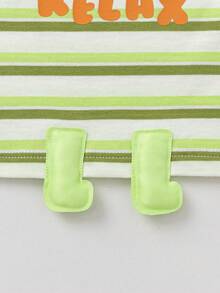 Balabala Bộ áo thun 2 món cho bé, đáng yêu, mềm mại, thoáng khí, ấm áp, dễ thương, thích hợp mặc hàng ngày vào mùa hè 2026. - Màu vàng xanh - Xem 5