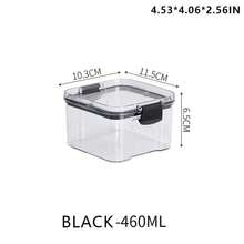 Black Sealed Canister With Lid, Suitable For Storing Flour, Sugar, Baking Supplies And Dry Goods, Dishwasher , Rectangular With Handle, Essential For Kitchen Storage And Food Organization | Sealed Container | Handle Closure, Must-Have Food Storage Container - Multicolor - View 15