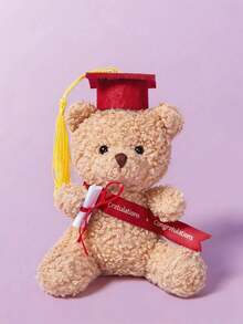 POKOJA LAND Black Plush Stuffed Teddy Bear Doll Mini Graduation Bear With Graduation Cap Doll Class 2025 Graduation Stuffed Bear Loose Graduation Bear Cap And Congratulatory Belt Are Favorite Decorations For Graduation Gift,Graduation,Plushies,Kids Toys - Multicolor - View 10