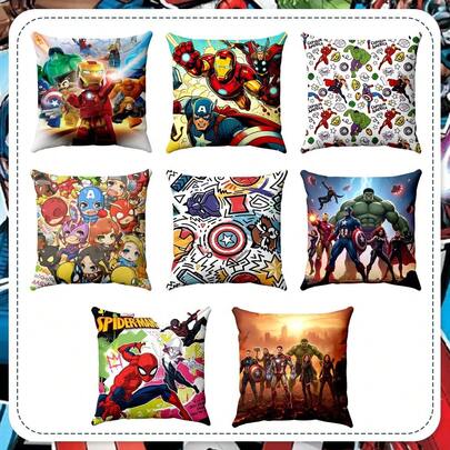  Marvel-Themed Throw Pillow Covers Made Of Linen. These Are Festive For The Office And Suitable For The Holiday Season. Pillow Covers For Home Use With Linen Printed Patterns. Sofa Pillow Covers For The Christmas Living Room. Perfect For Decorating On Valentine's Day, Thanksgiving, New Year's Day, Birthday Parties. Also Suitable As Gifts For Friends And Relatives At Parties And Gatherings.