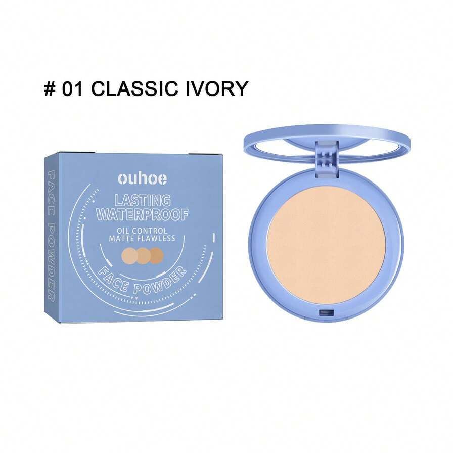 OUHOE Compact Setting Powder: Flawless, Long-Lasting, Smudge-Proof, Natural, Lightweight, And Breathable Touch-Up Powder. - Classic Ivory - View 1