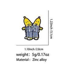 Unny Pajama 香蕉人珐琅别针 卡通水果兄弟胸针翻领别针徽章 背包服装配饰时尚珠宝礼品 - 黃色 - 查看 8