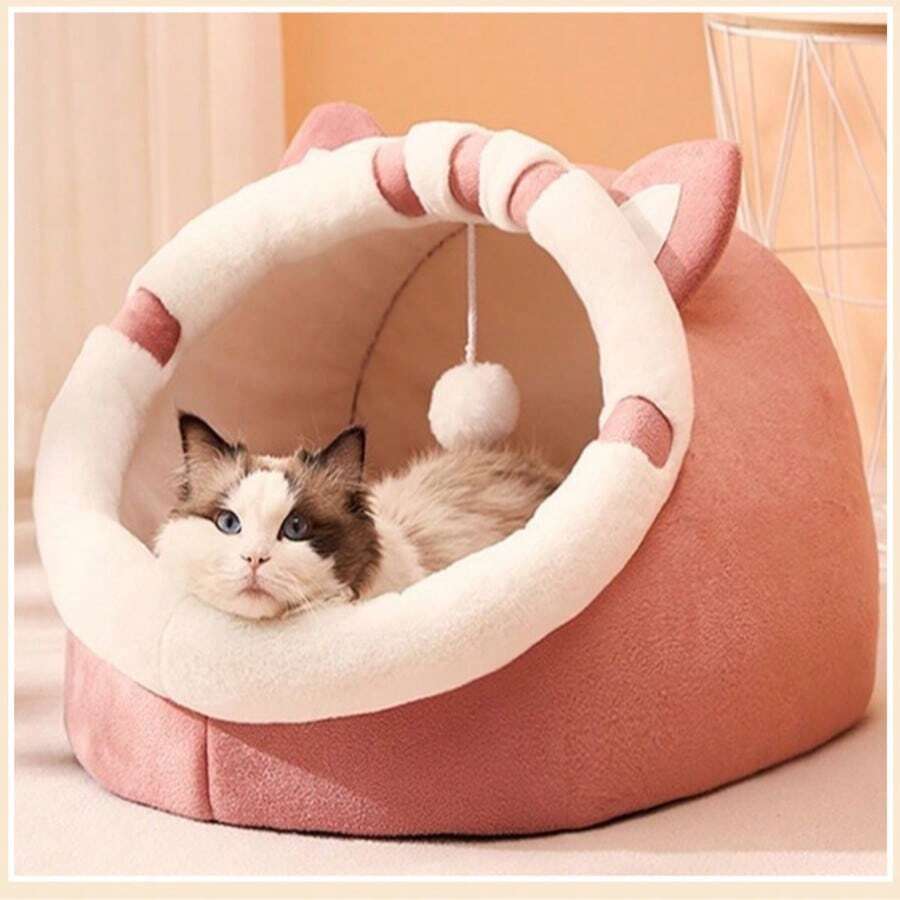 Cama plegable para mascotas, adecuada para gatos y perros, cueva de perro cómoda y cálida de sofá lavable - multicolor - Ver 1
