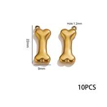 10Pcs 304 Stainless Steel Quirky Charms, 18K Gold & Silver Plated Tooth/Lip/Bone/Heart/Sun Pendants For DIY Necklace Earrings Jewelry Making, Hypoallergenic Tarnish Resistant - Pendants - View 9