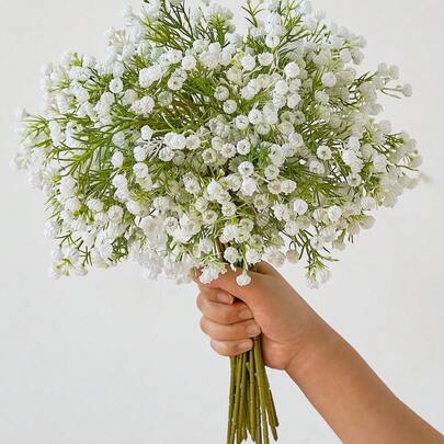 12 bông hoa baby's breath nhân tạo, bó hoa baby's breath trắng, hoa và cây giả để trang trí nhà cửa, nhà bếp, bàn ăn, phòng khách, phòng ngủ, mặt bàn, lễ đính hôn, đám cưới, bó hoa cô dâu, tiệc tùng, Ngày Valentine, Ngày của Mẹ, Lễ Tạ ơn, Năm mới, quà sinh nhật, quà tặng bạn gái, quà bất ngờ