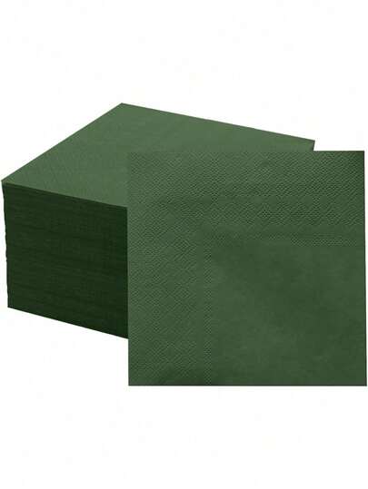 20/60/100 Pcs 2-Ply Green Napkin Disposable Cocktail Napkins Beverage Napkins Dessert Napkins 5 X 5 In Disposable Napkins For Dinner Wedding Birthday Party Bridal Anniversary Reception Event