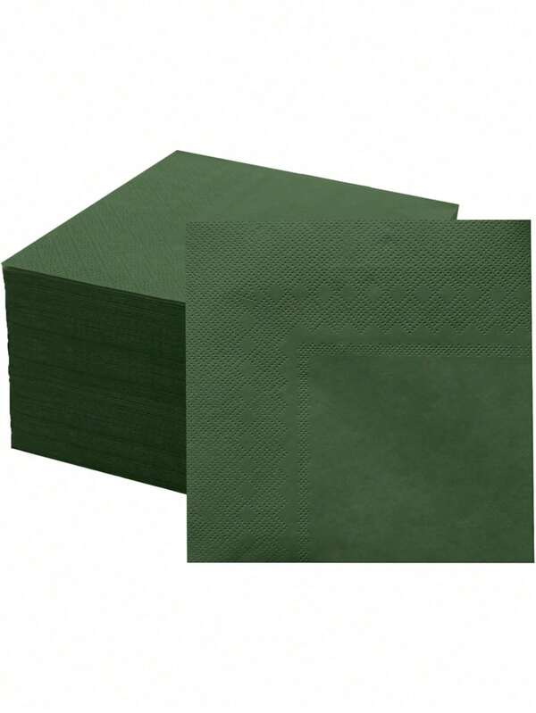 20/60/100 Piezas Servilletas desechables de 2 capas de color verde, servilletas de cóctel, servilletas de bebida, servilletas de postre de 5 x 5 pulgadas para cena, boda, cumpleaños, fiesta, recepción nupcial, aniversario y eventos