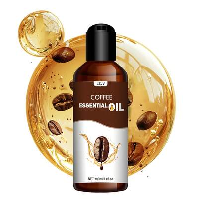 LZJV 30毫升/60毫升/100毫升咖啡精油 - 适用于加湿器、手工皂制作、DIY蜡烛制作，香味持久，适用于办公室、瑜伽、家居香氛、卧室装饰等多种场景，设计便捷，是理想的送礼佳品。