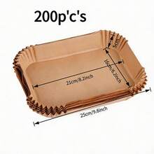 5.2升空气炸锅专用烘焙纸，一次性餐盘，耐热防油，烧烤、聚会和节日必备 - B - 查看 3