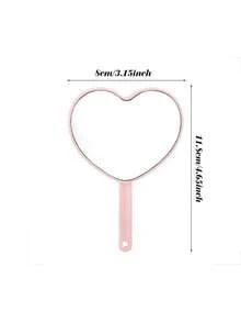 10pcs Heart-Shaped Portable Makeup Mirrors, Cute Mini Makeup Mirrors, Suitable For Birthday, Bridesmaid Party, Wedding Gifts, Party Favors - Multicolor - View 8