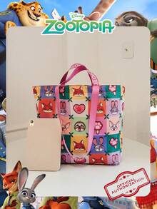 1 chiếc túi mua sắm gấp gọn họa tiết Zootopia chính hãng của Disney, túi đeo vai dây rút dung tích lớn, túi xách nhẹ, phù hợp cho thanh thiếu niên và người lớn, nhiều kiểu dáng để lựa chọn. - Nhiều màu - Xem 4