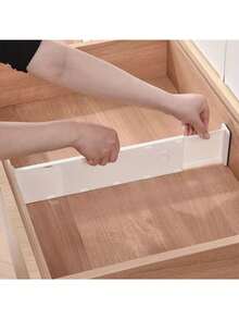 Adjustable Expandable Drawer Dividers | Plastic Storage Organizer Boxes For Home, Closet Underwear Socks Divider, Cutlery Tool Organizer, Easy Installation, Slim Shallow Design - Multicolor - View 6