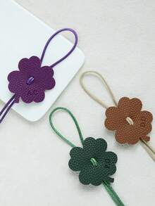 1 pieza Colgante de trébol de cuatro hojas personalizado con cuerda colorida, artículo personalizado, dije de trébol de cuatro hojas con letra, adecuado para bolso de mujer, regalo de primavera, accesorio de bolso lindo de trébol de cuatro hojas, múltiples colores disponibles - Brillante - Ver 9